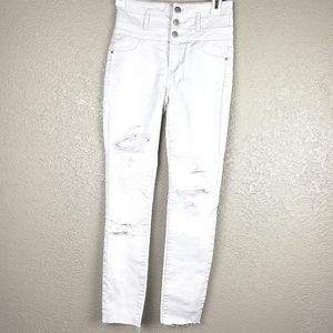 Refuge womens size 0 distressed high rise jeans